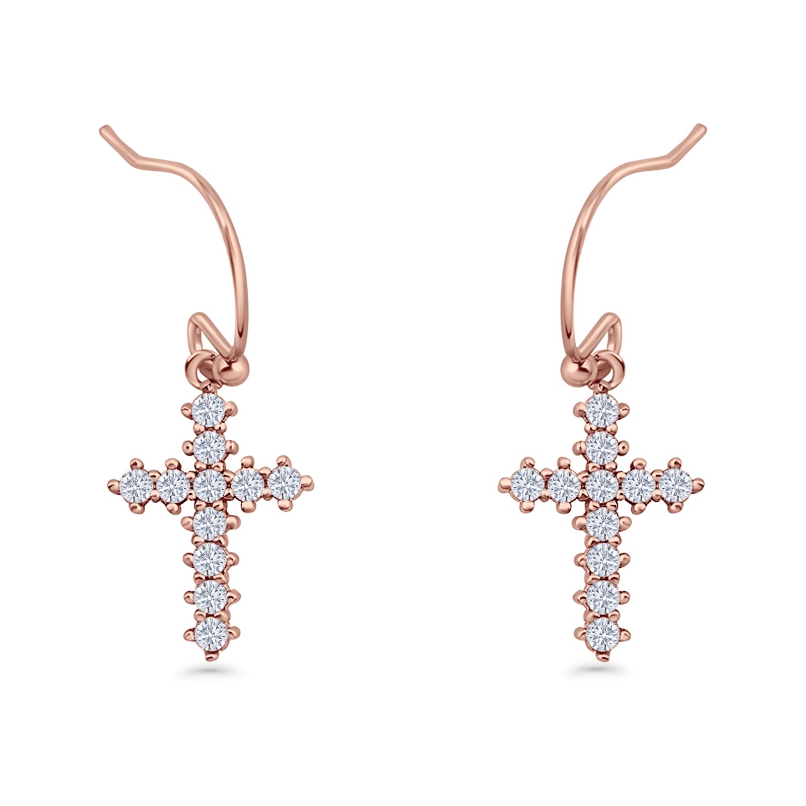 Cross Fishhook Earring