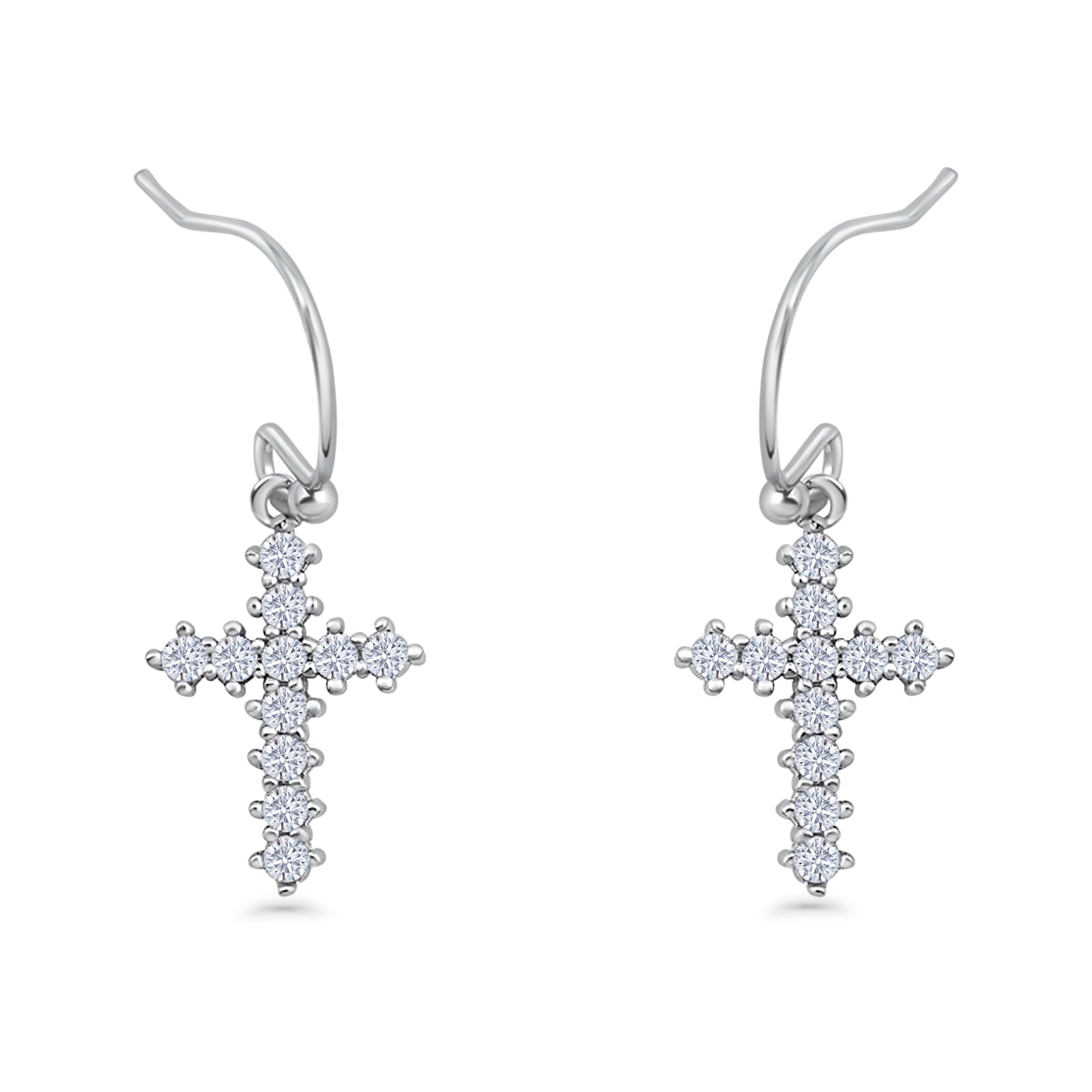 Cross Fishhook Earring