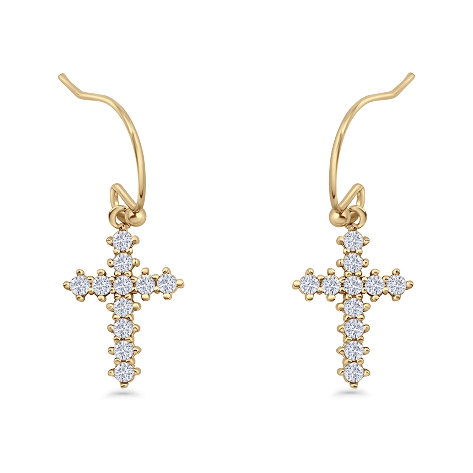 Cross Fishhook Earring