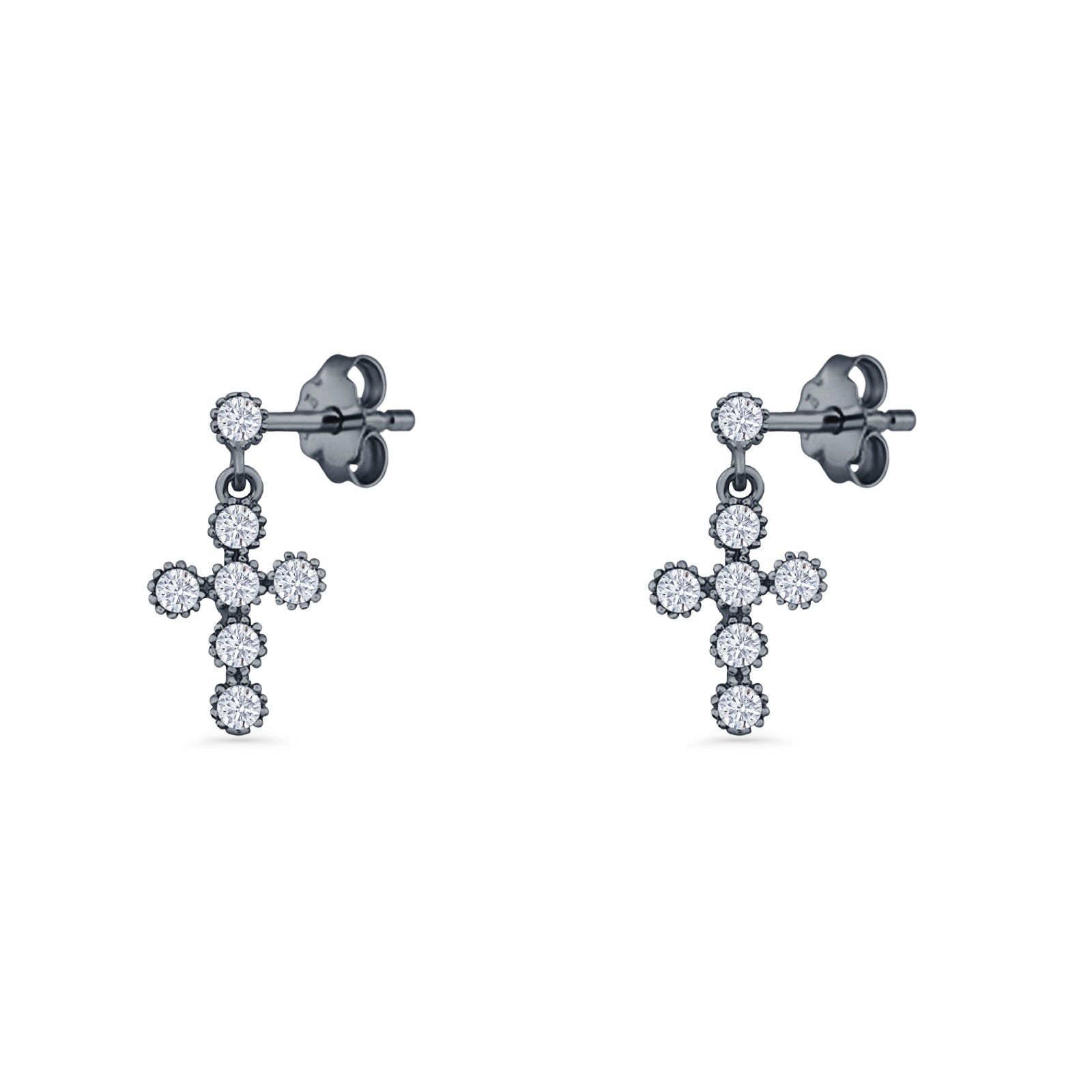 Cross Drop Earrings