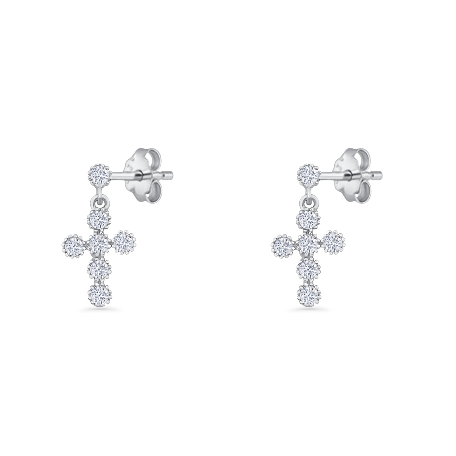 Cross Drop Earrings