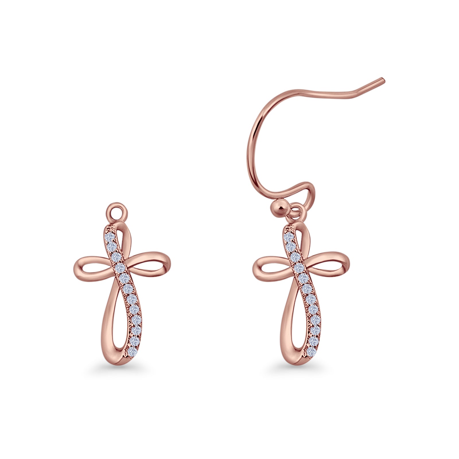 Cross Fishhook Earring