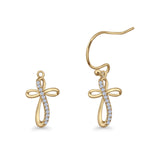 Cross Fishhook Earring