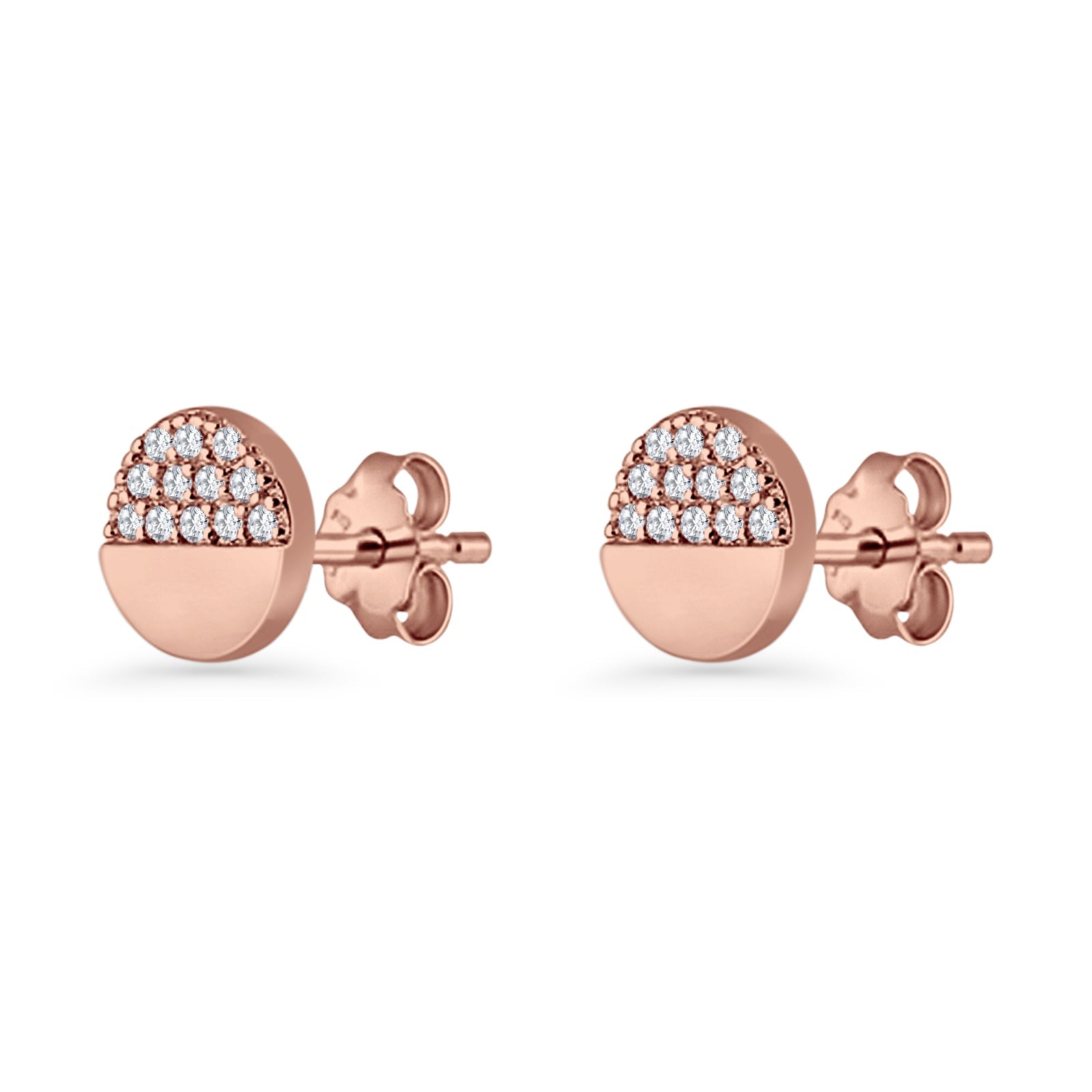 Half Moon Stud Earrings