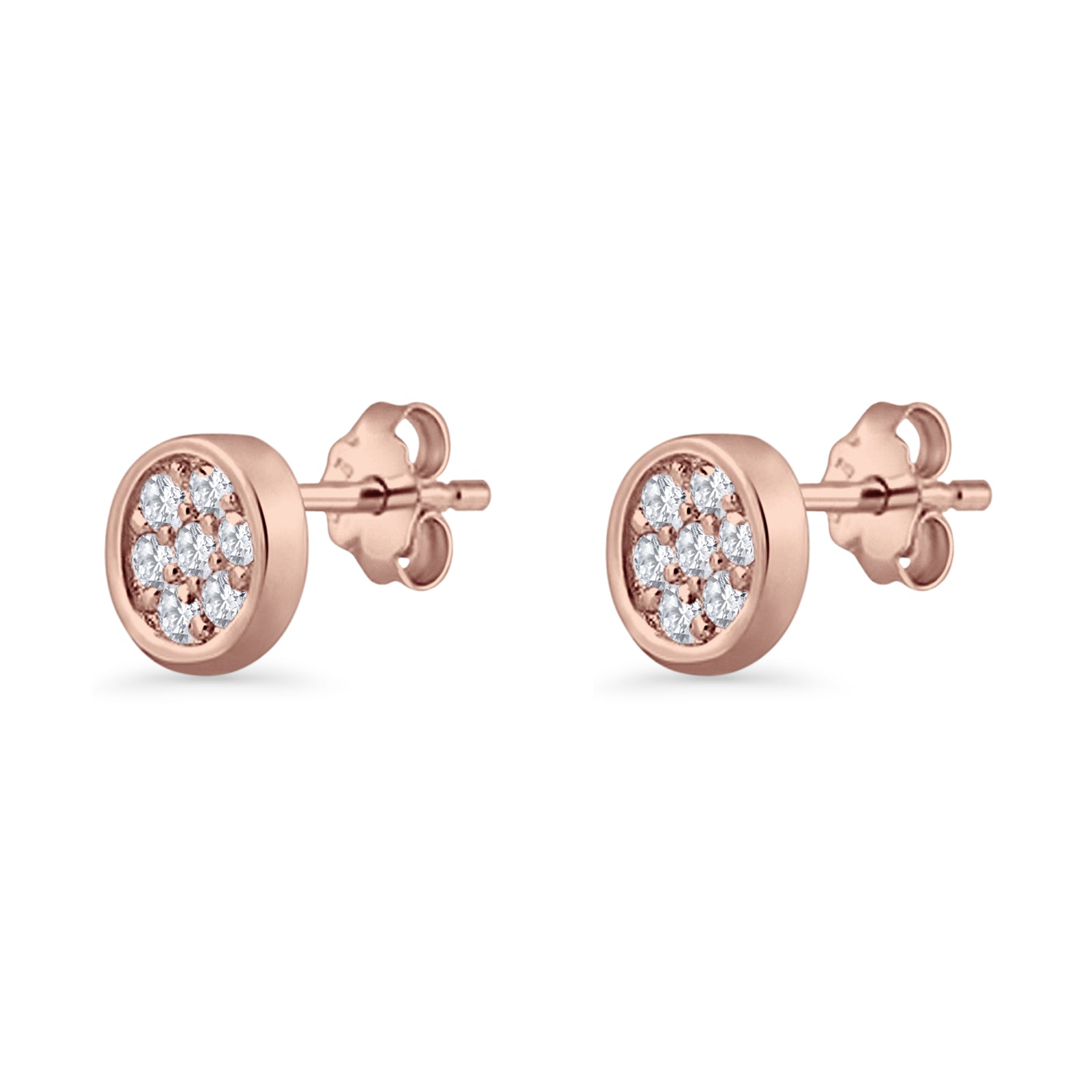 Round Stud Earrings