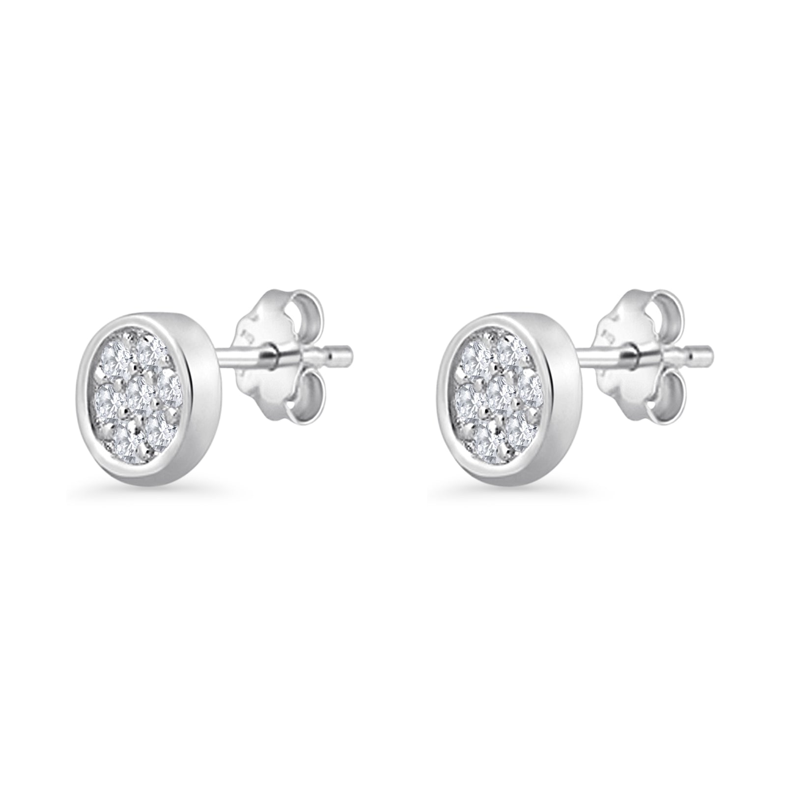 Round Stud Earrings