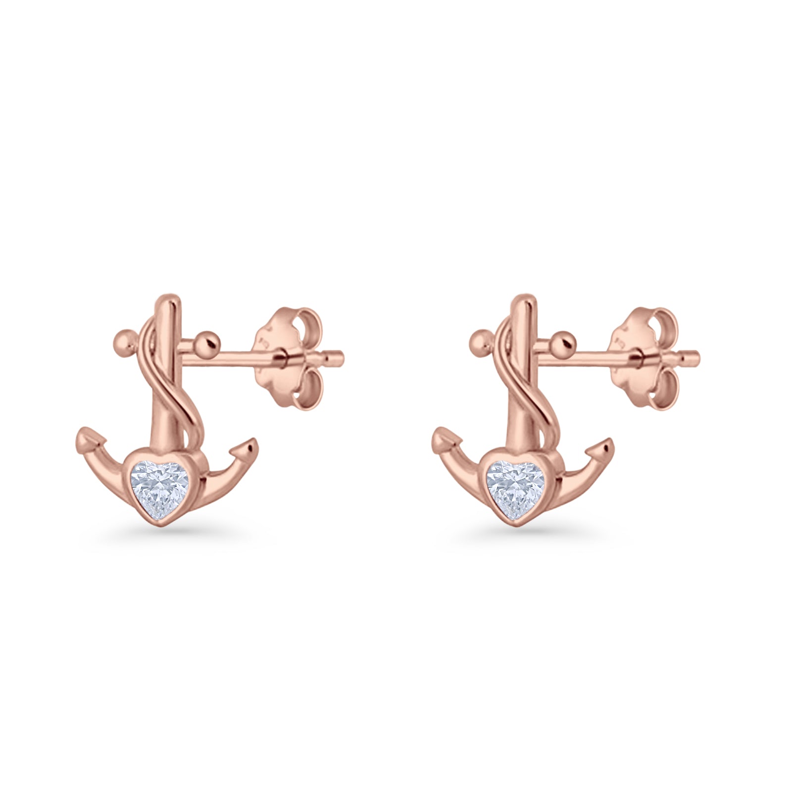 Anchor Stud Earrings