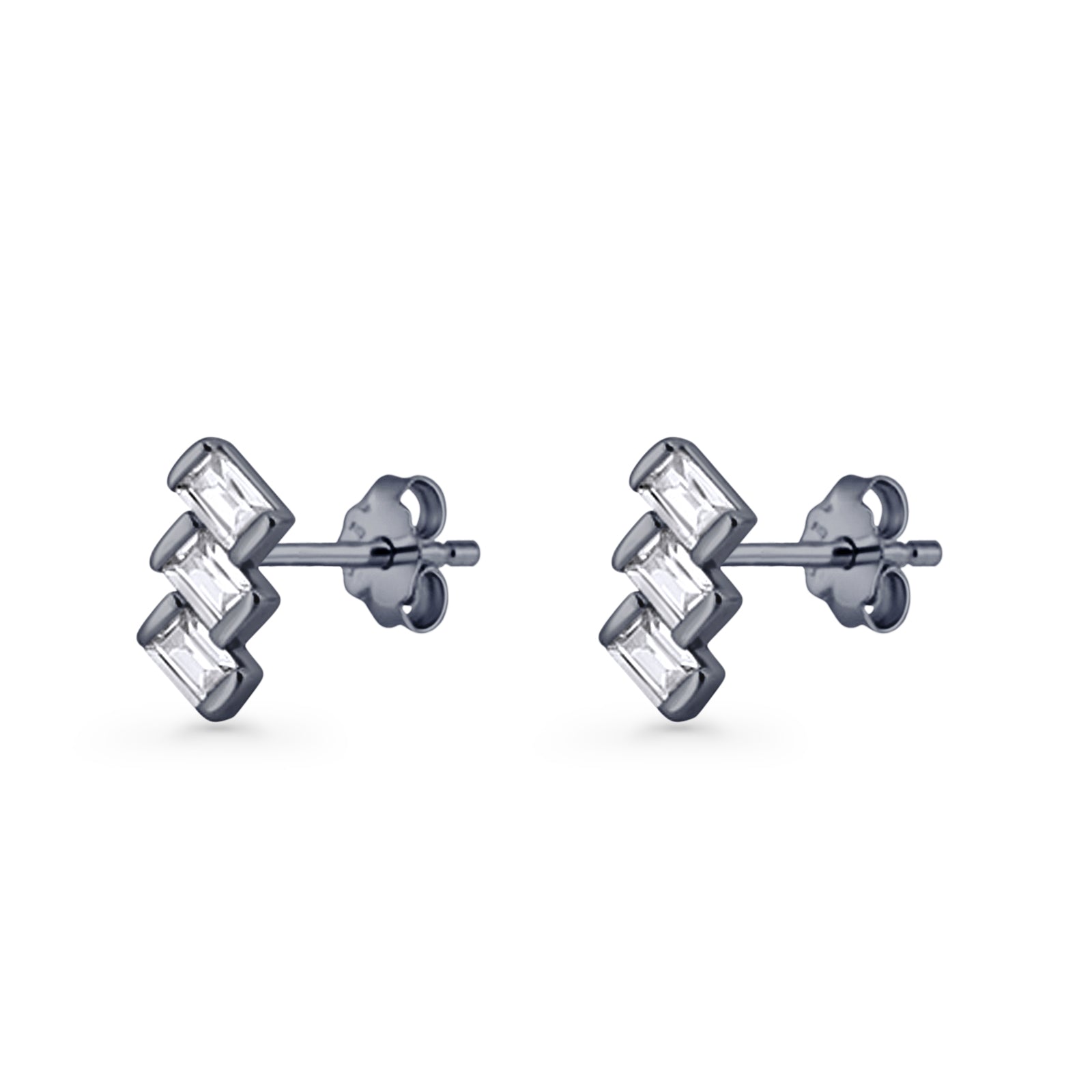 Zig Zag Trio Stud Earrings