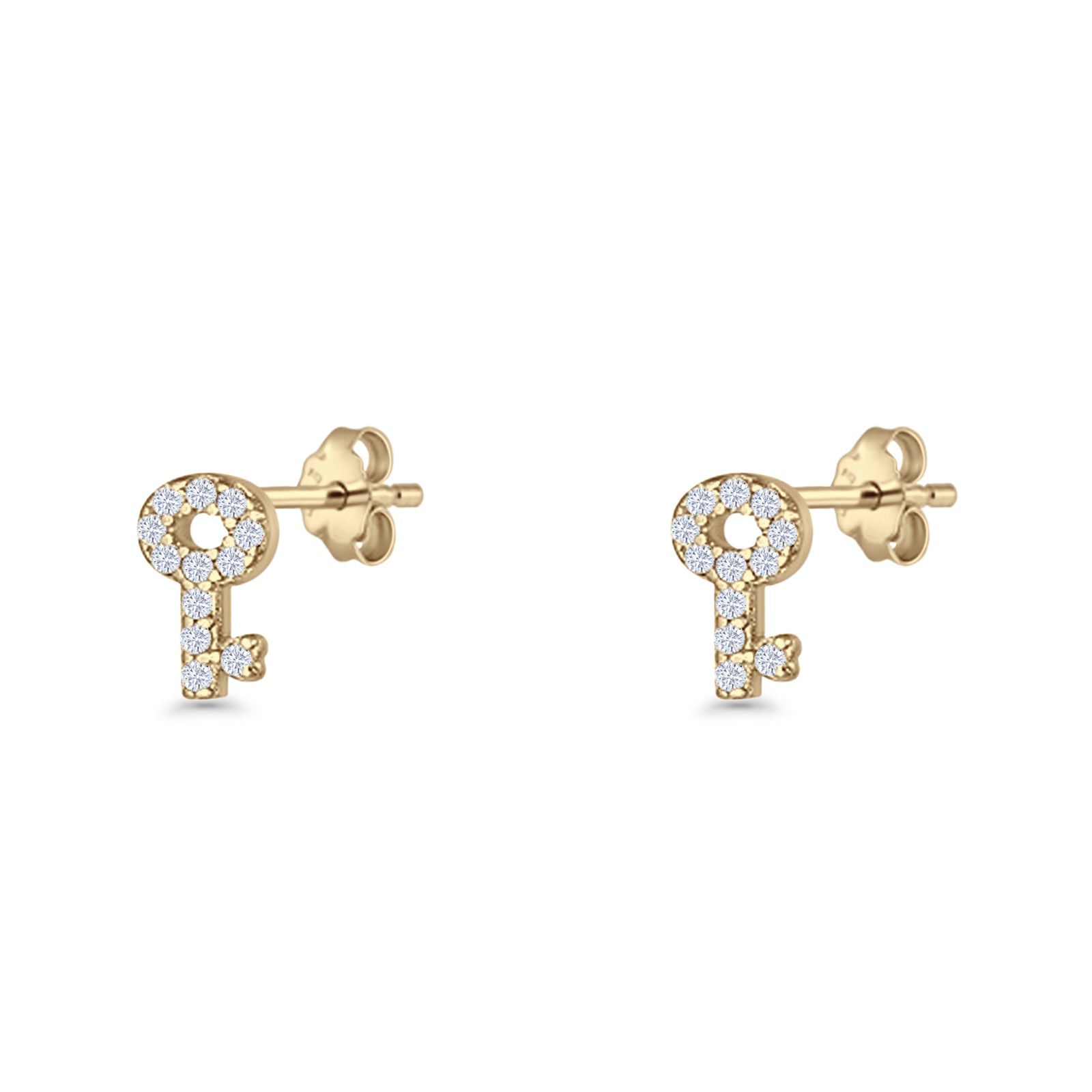 Lock & Key Stud Earrings