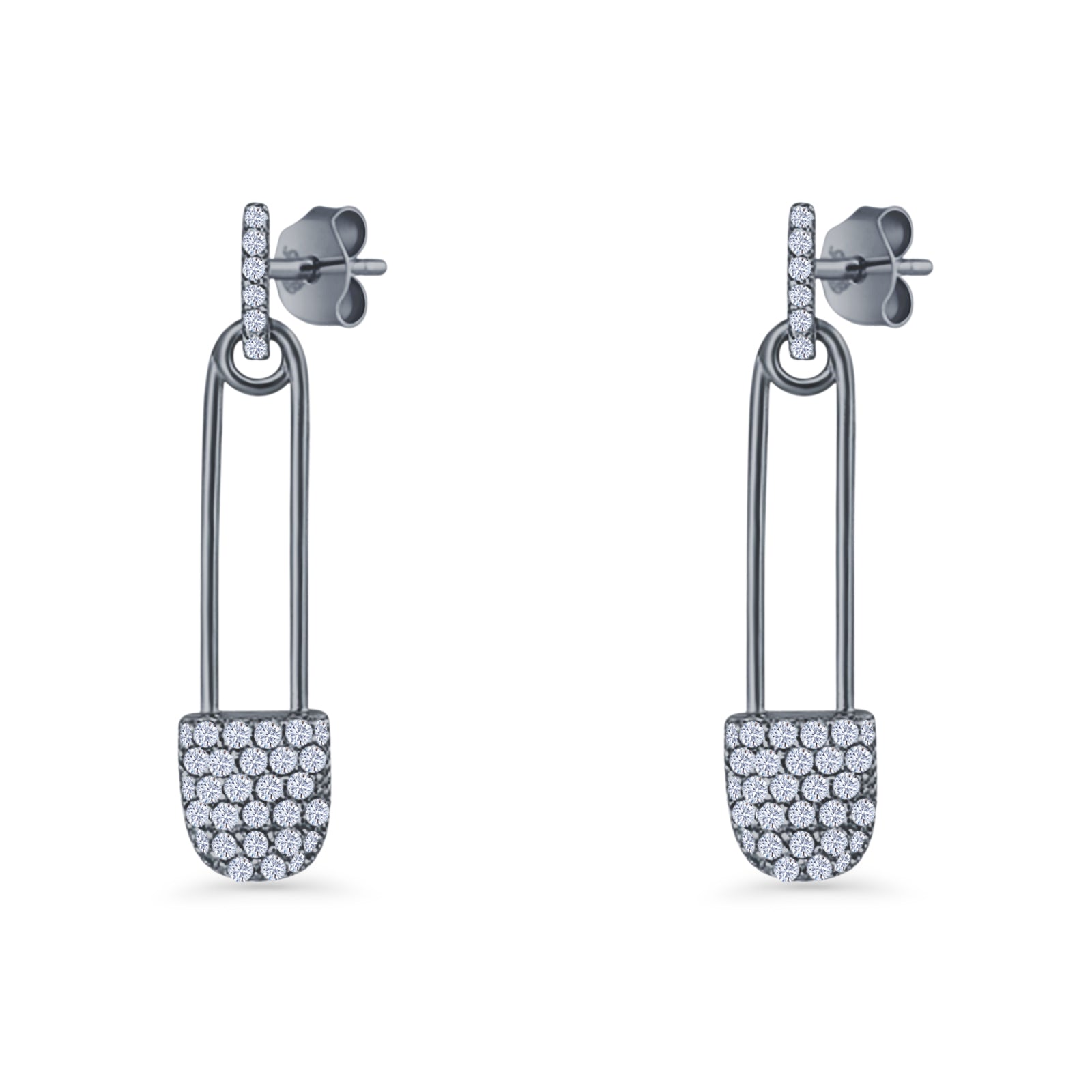 Safety Pin Stud Earrings