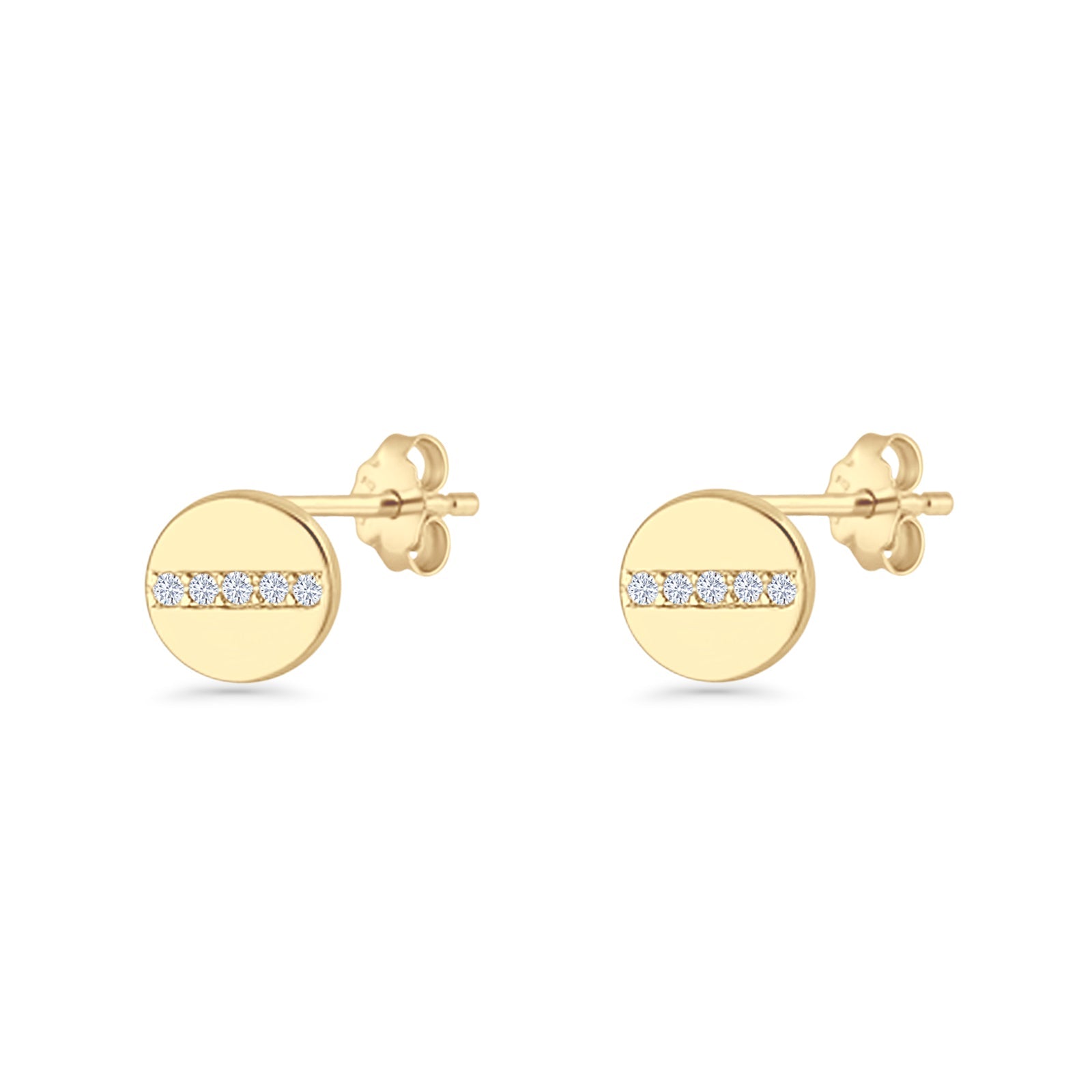 Button Stud Earrings