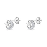 Moon & Star Stud Earrings