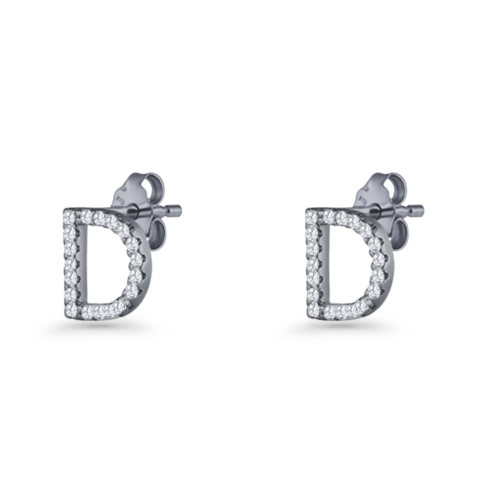 Initial D Stud Earrings