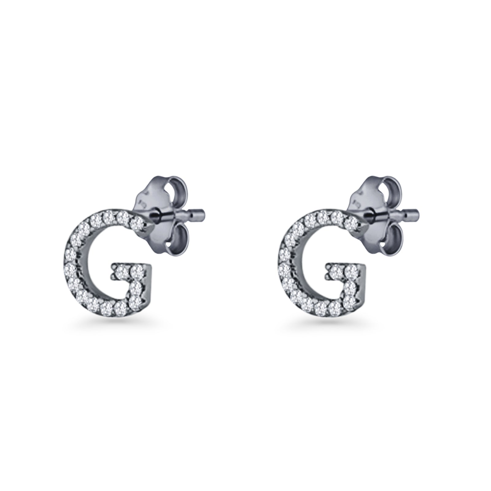 Initial G Stud Earrings