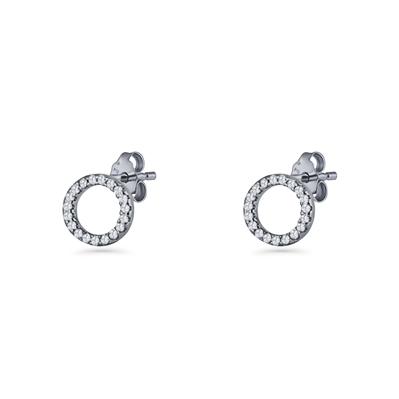 Initial O Stud Earrings
