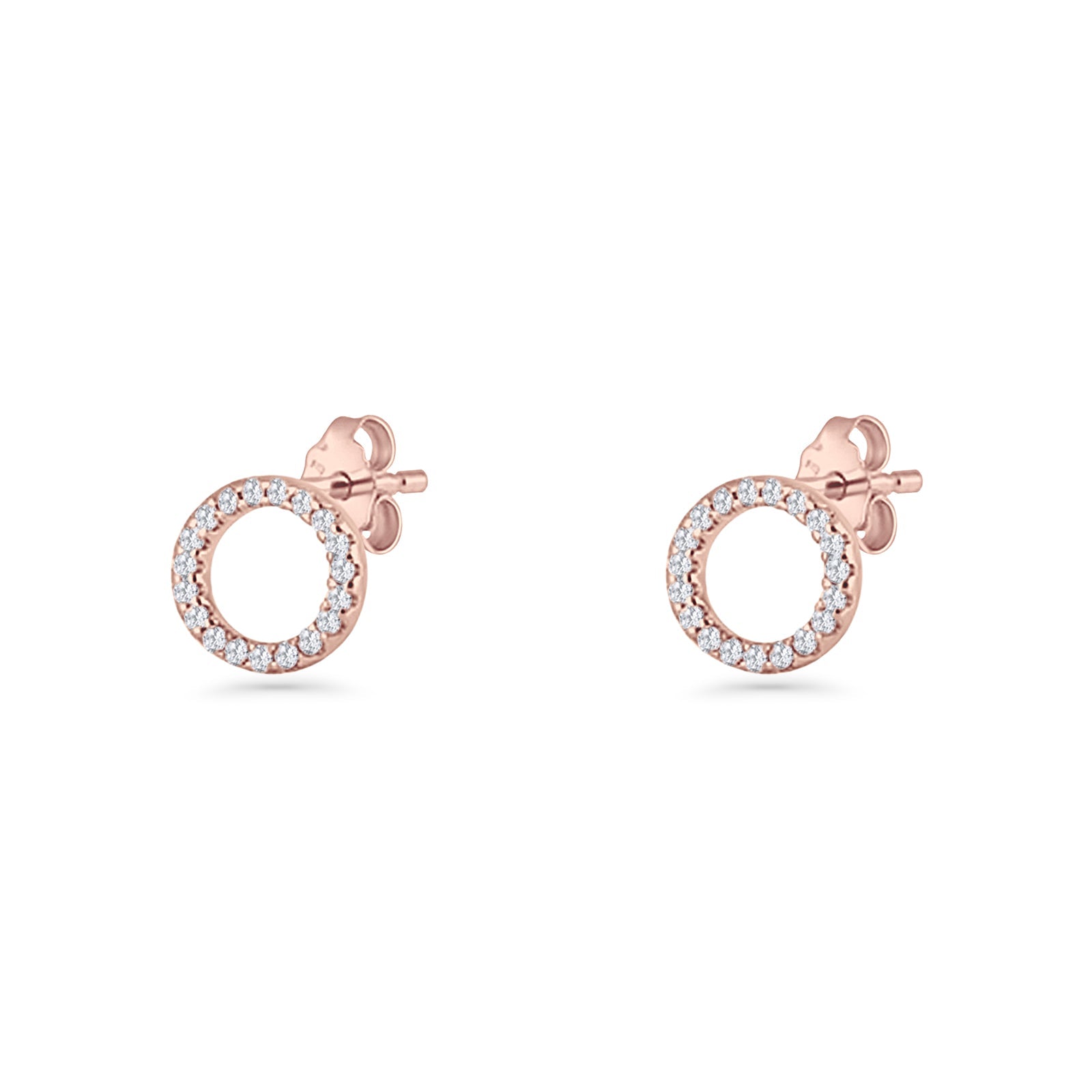 Initial O Stud Earrings