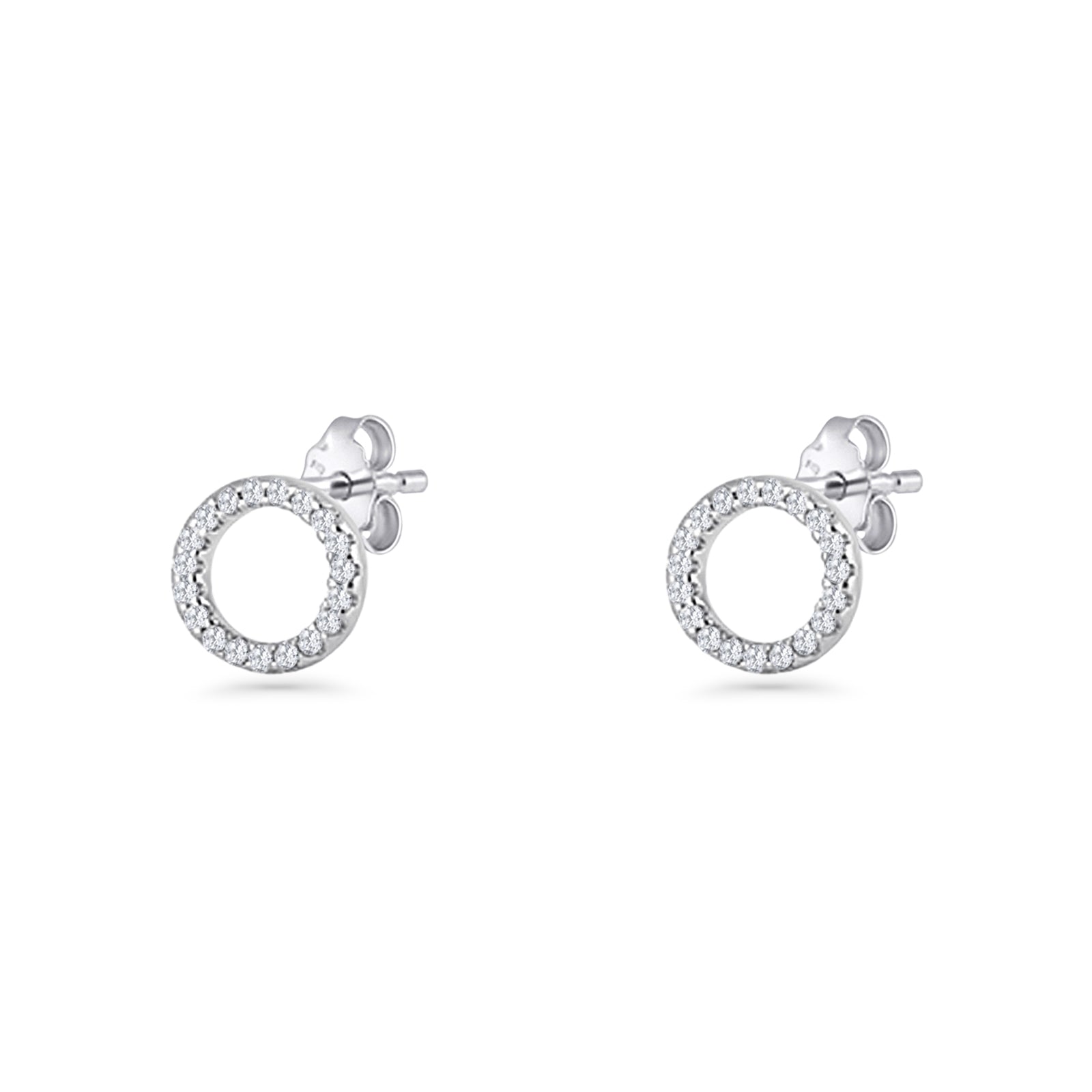 Initial O Stud Earrings
