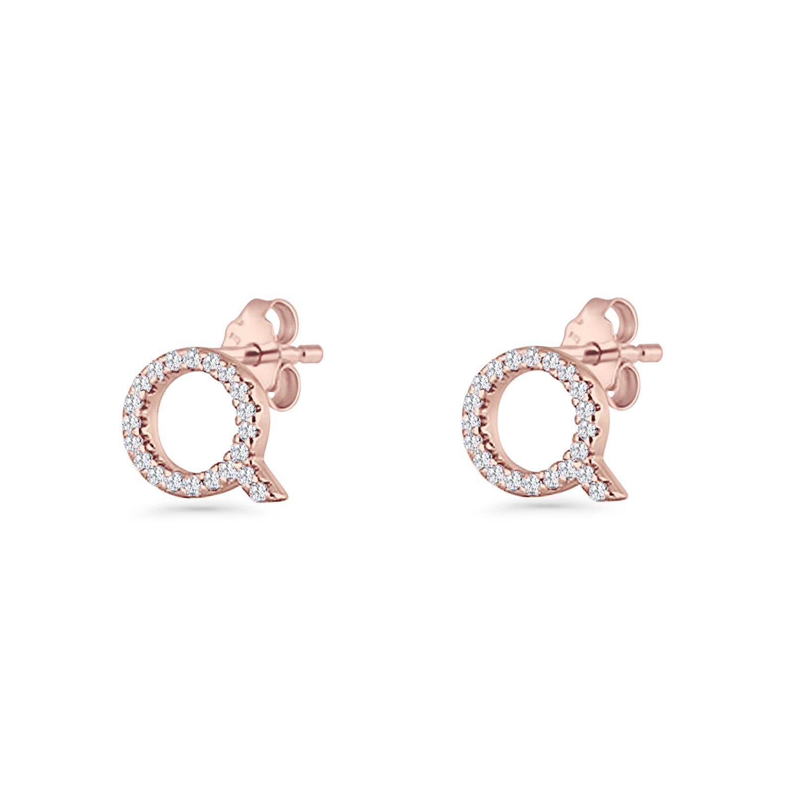 Initial Q Stud Earrings