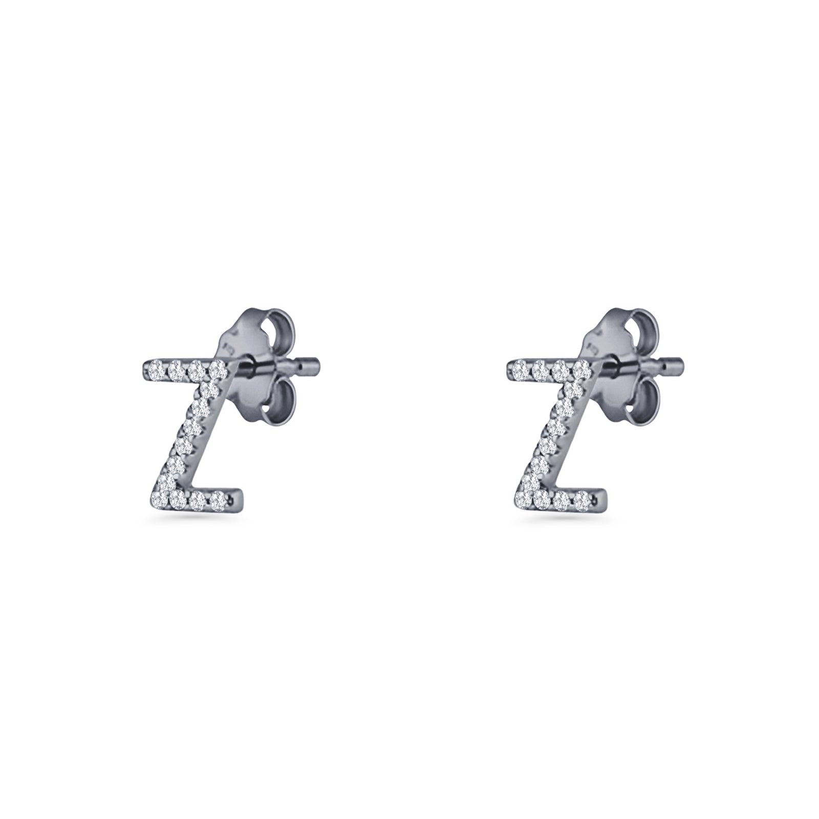 Initial Z Stud Earrings