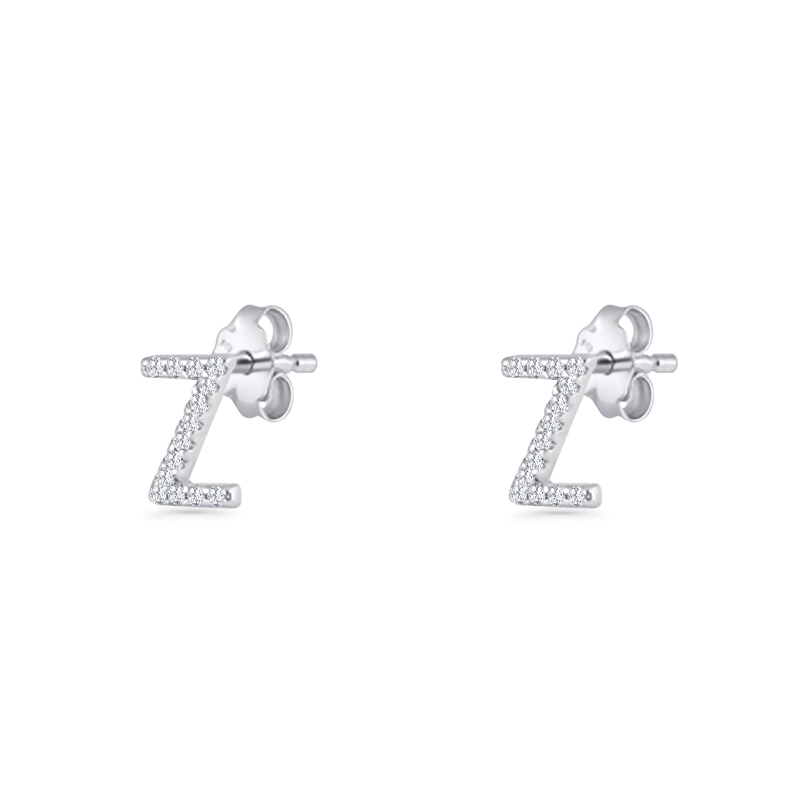 Initial Z Stud Earrings