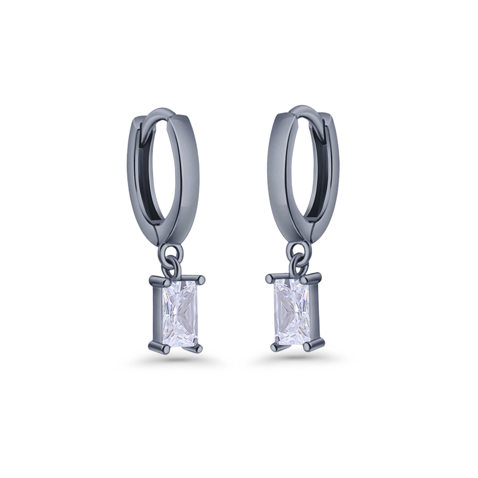 Emerald Cut Hoop Earring