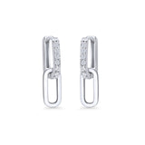 Paperclip Dangle Drop Hoop Earring