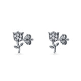 Tulip Rose Flower Stud Earring