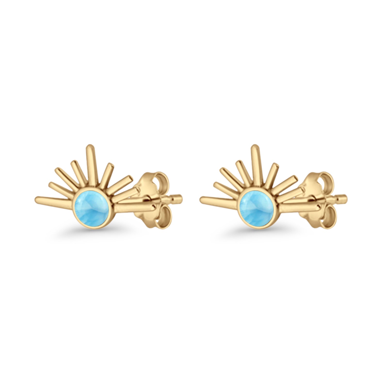 Round 7.5mm Sunset Stud Earring Lab Created Opal 925 Sterling Silver