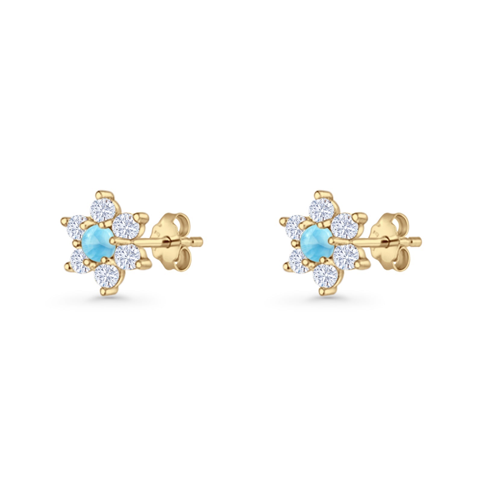 Round 8.7mm Lab Created Opal Floral Stud Earring 925 Sterling Silver
