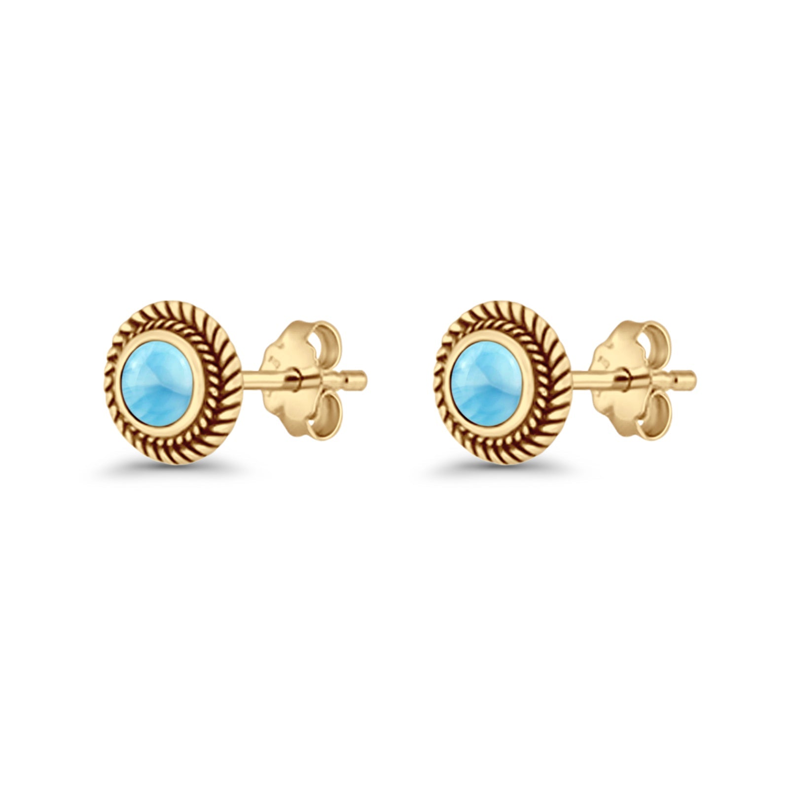 Round 8mm Lab Created Opal Twisted Rope Stud Earring 925 Sterling Silver