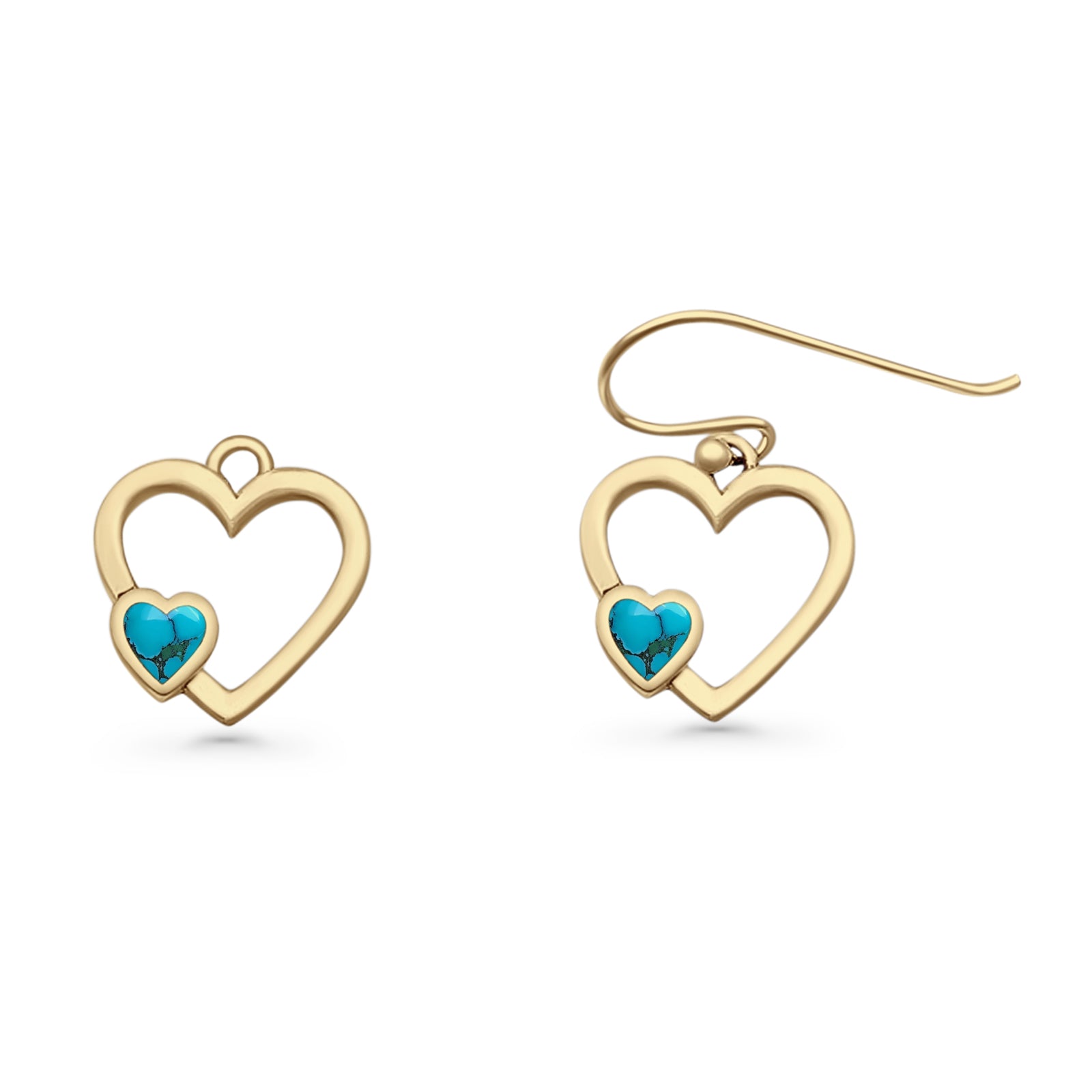 Heart Fishhook Earrings 13.2mm Lab Created Opal Oxidized 925 Sterling Silver