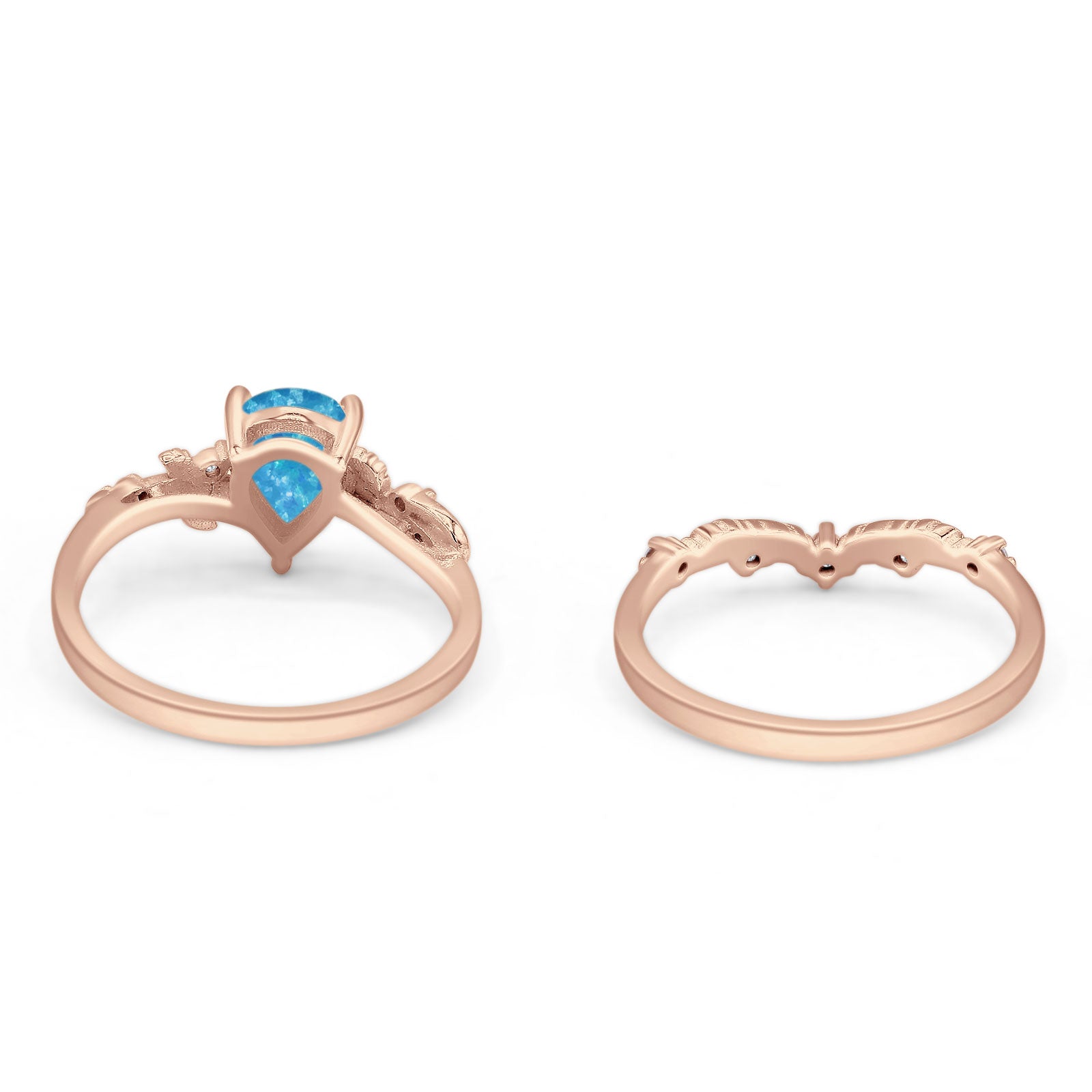 Two Piece Pear CZ Ring