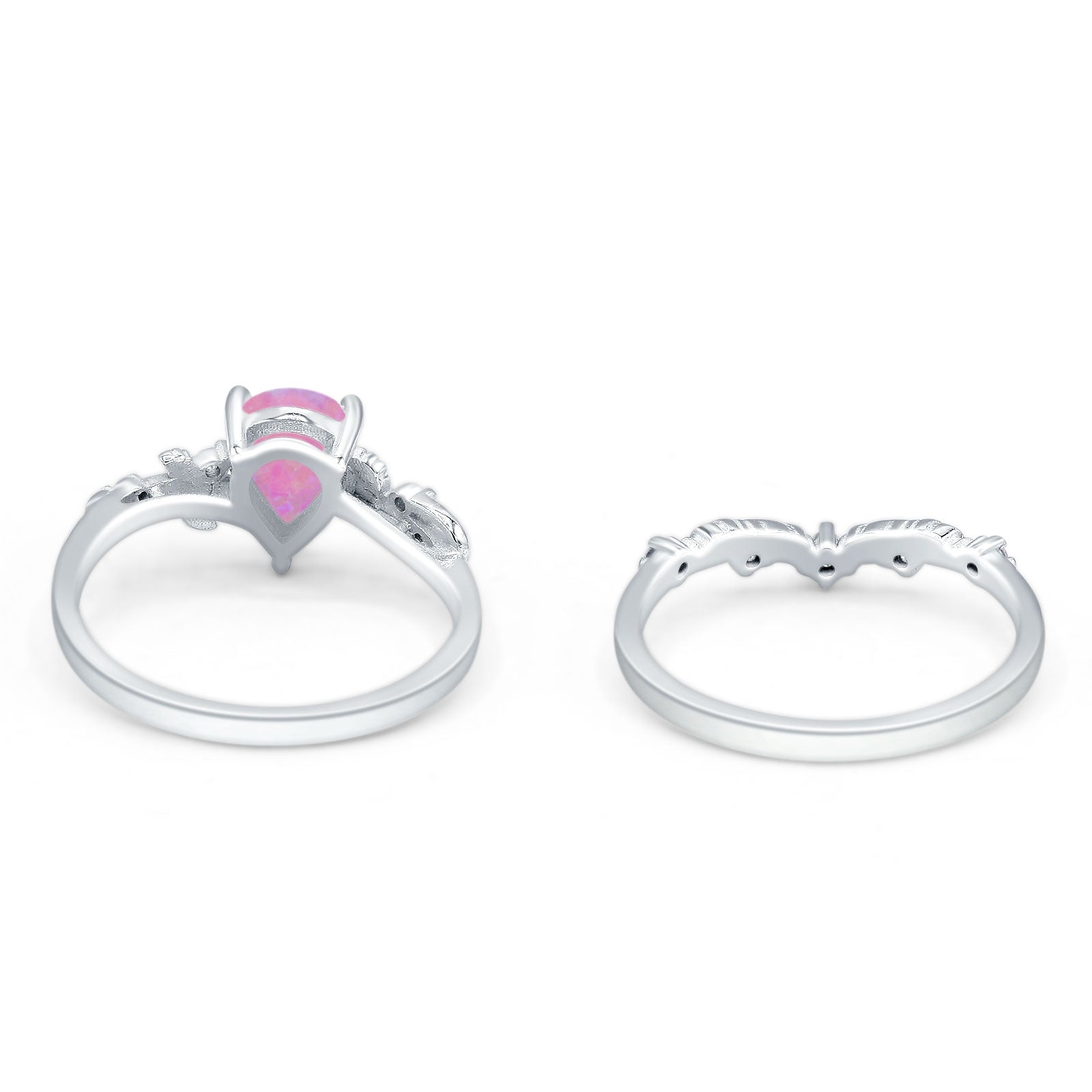 Two Piece Pear CZ Ring