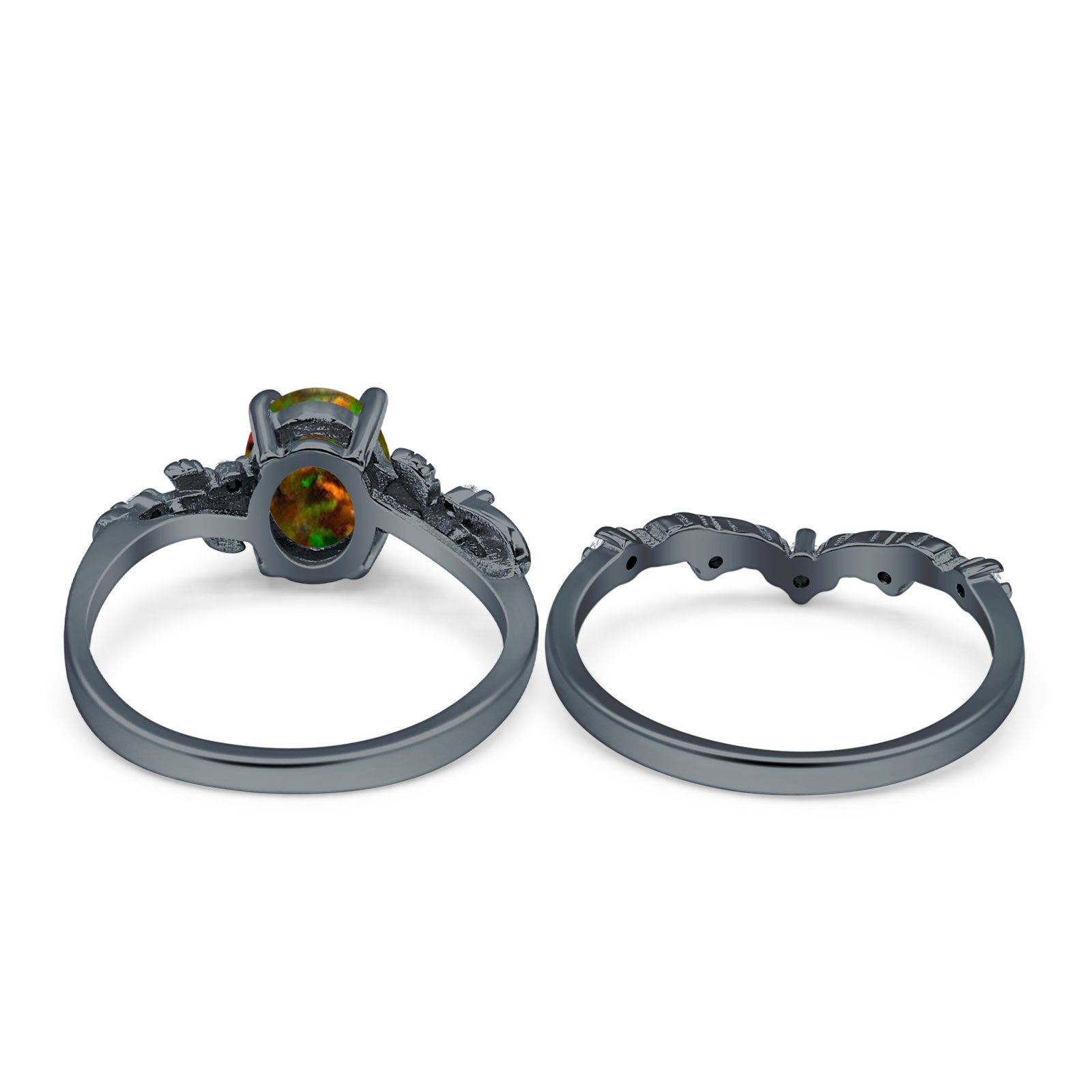 Two Piece Oval CZ Ring