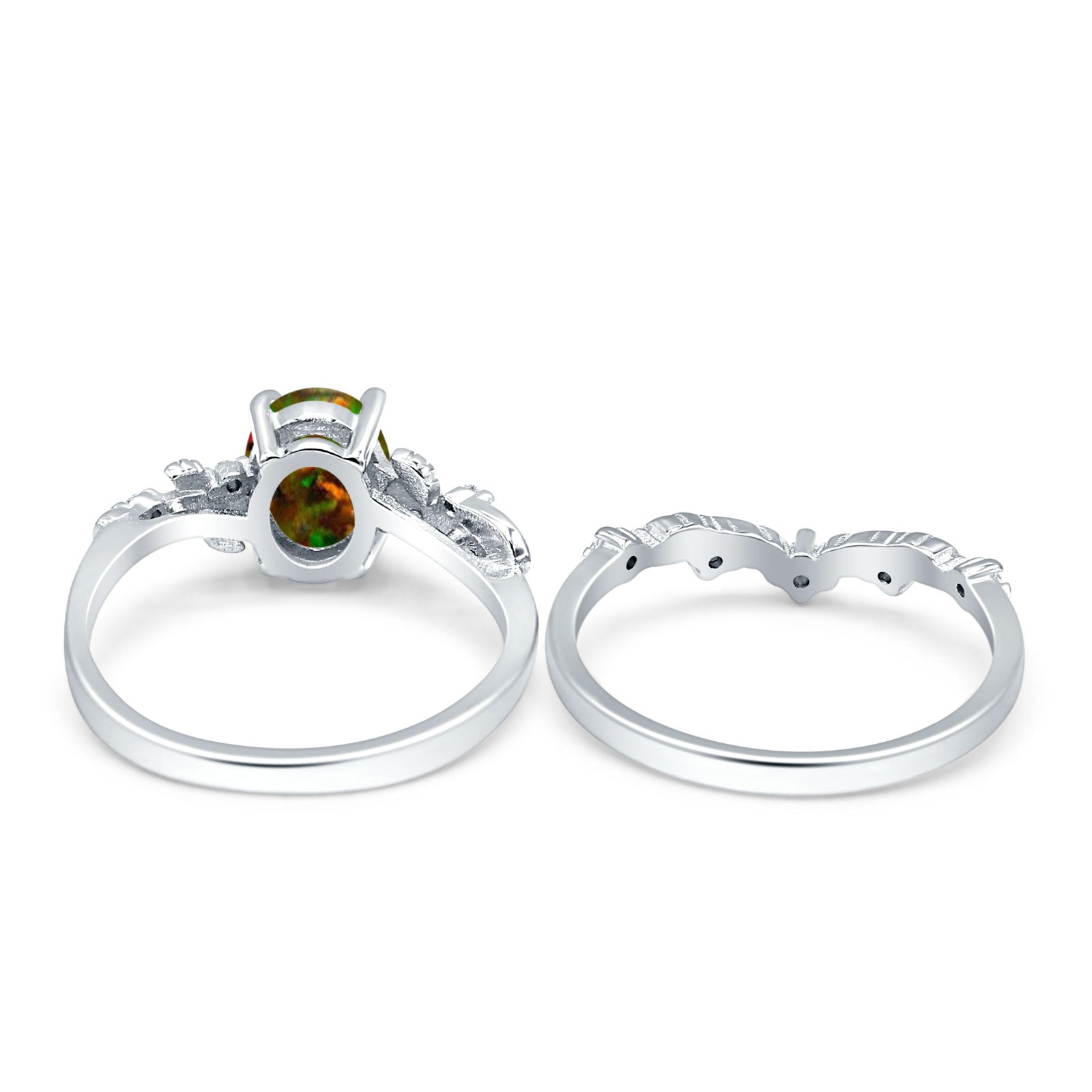 Two Piece Oval CZ Ring