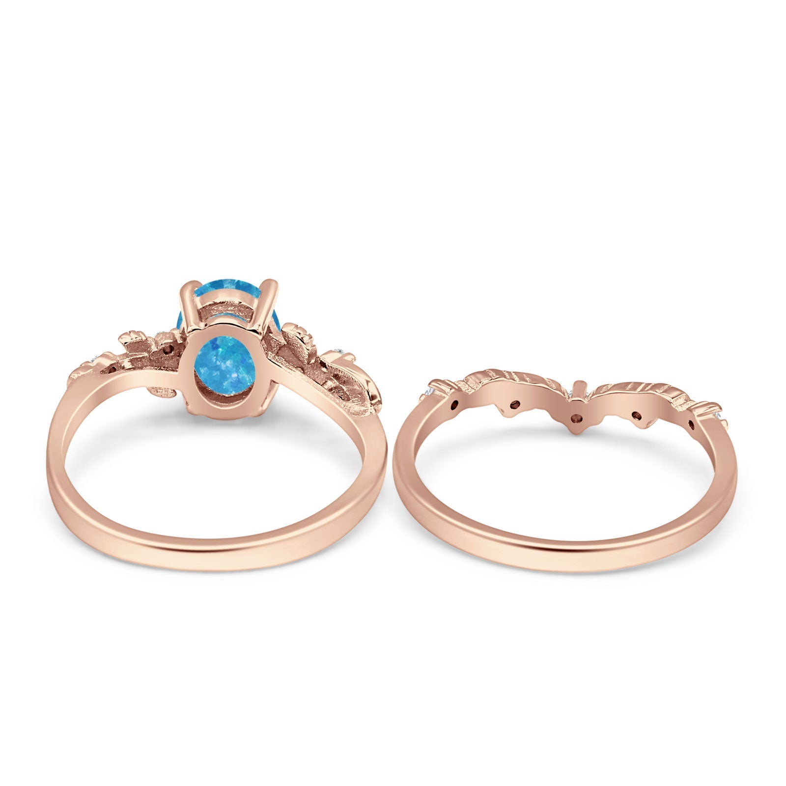 Two Piece Oval CZ Ring