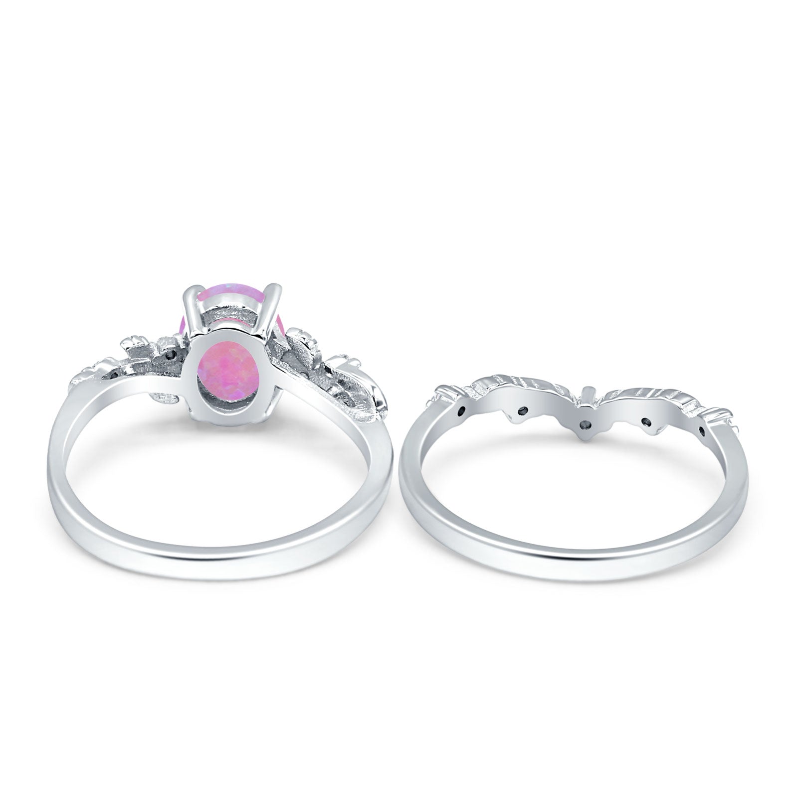 Two Piece Oval CZ Ring
