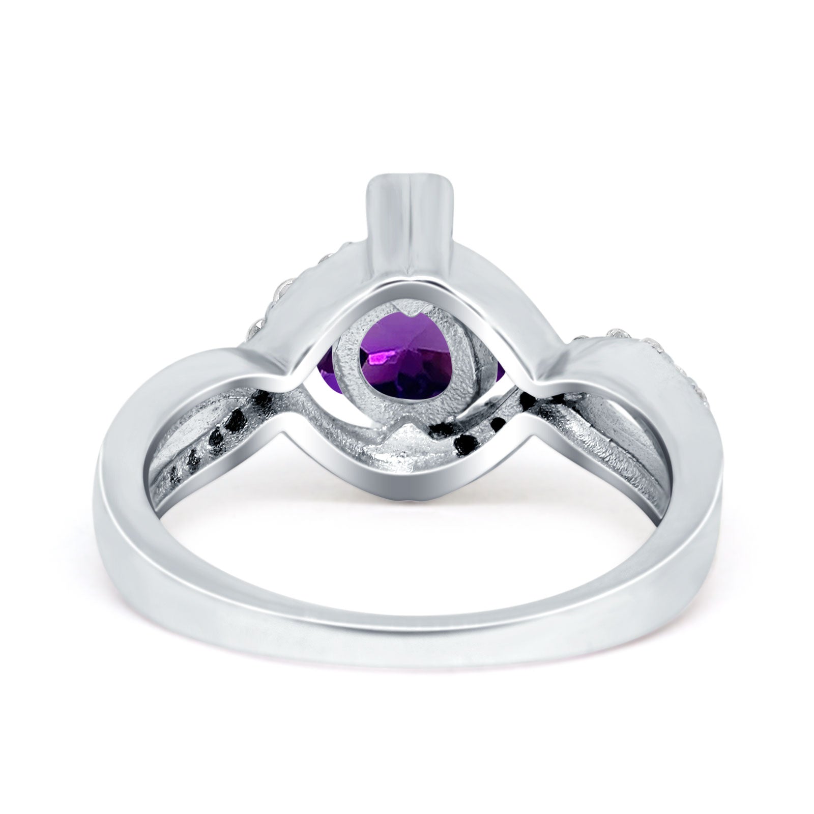 Art Deco Round Natural Stone Twisted Ring