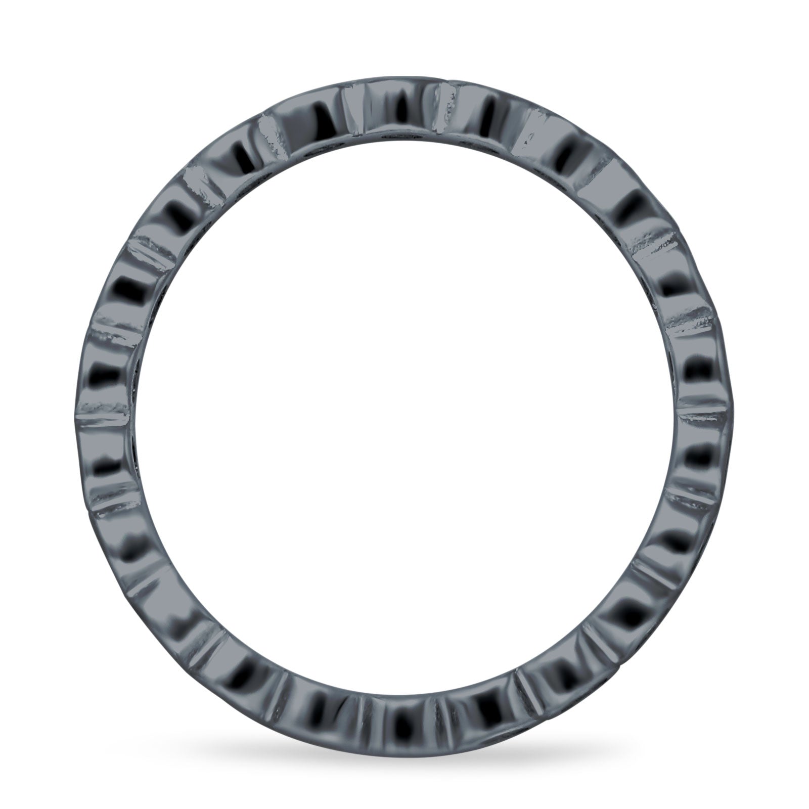 Full Eternity CZ Bezel Set Ring