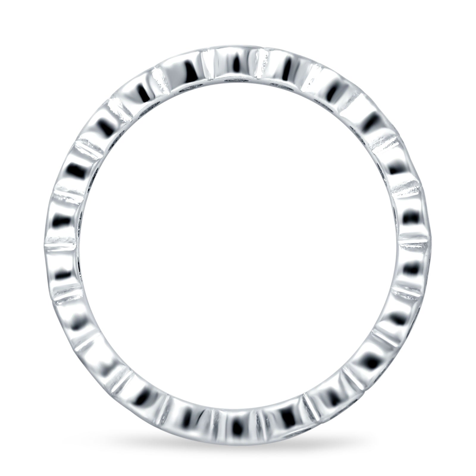 Full Eternity CZ Bezel Set Ring
