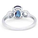 Art Deco Oval Natural Stone Filigree Ring