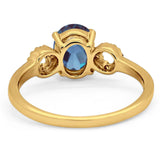 Art Deco Oval Natural Stone Filigree Ring