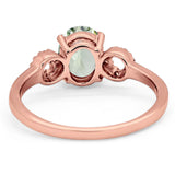 Art Deco Oval Natural Stone Filigree Ring