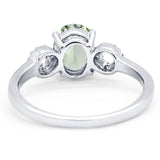 Art Deco Oval Natural Stone Filigree Ring