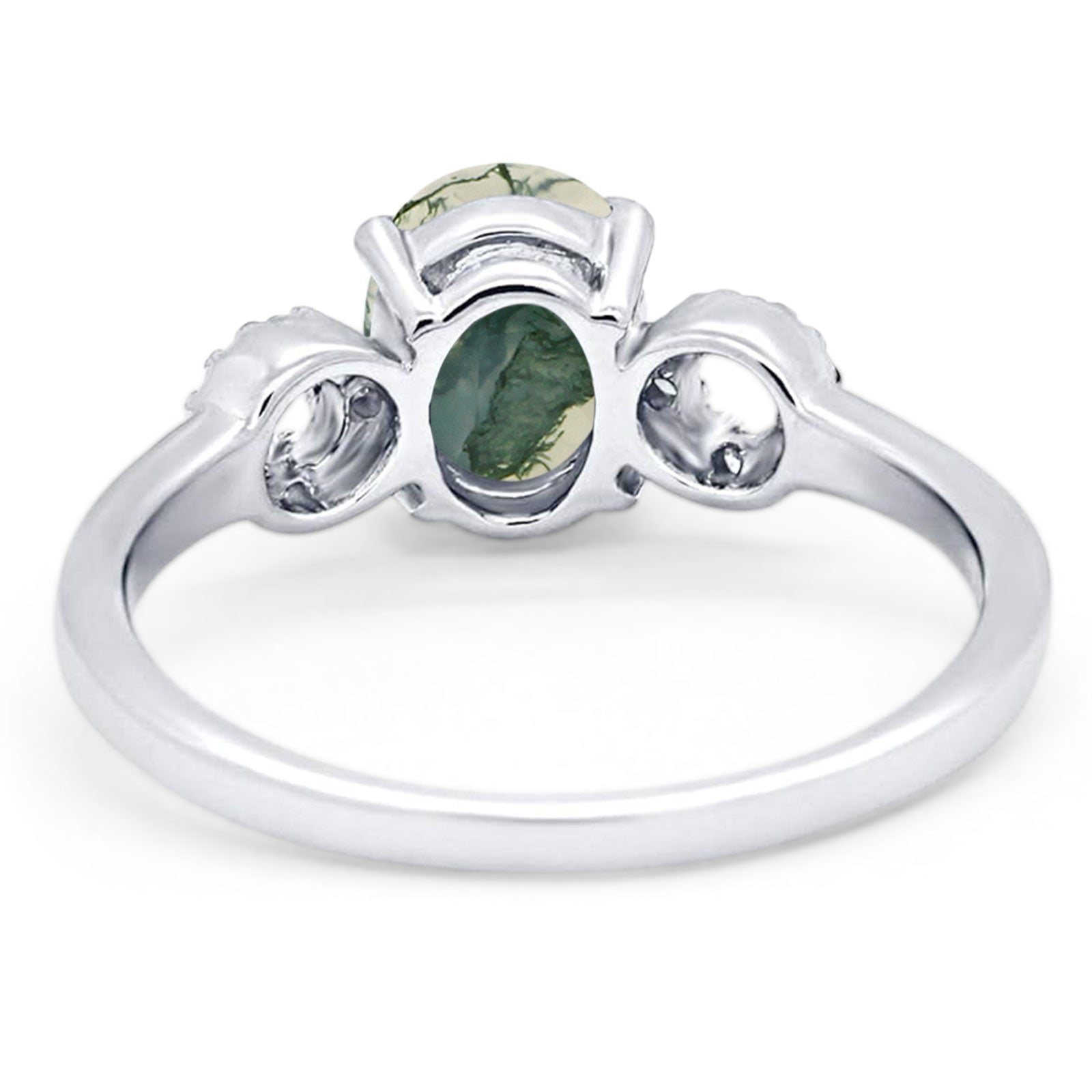Art Deco Oval Natural Stone Filigree Ring