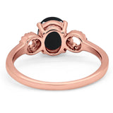 Art Deco Oval Natural Stone Filigree Ring
