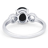 Art Deco Oval Natural Stone Filigree Ring