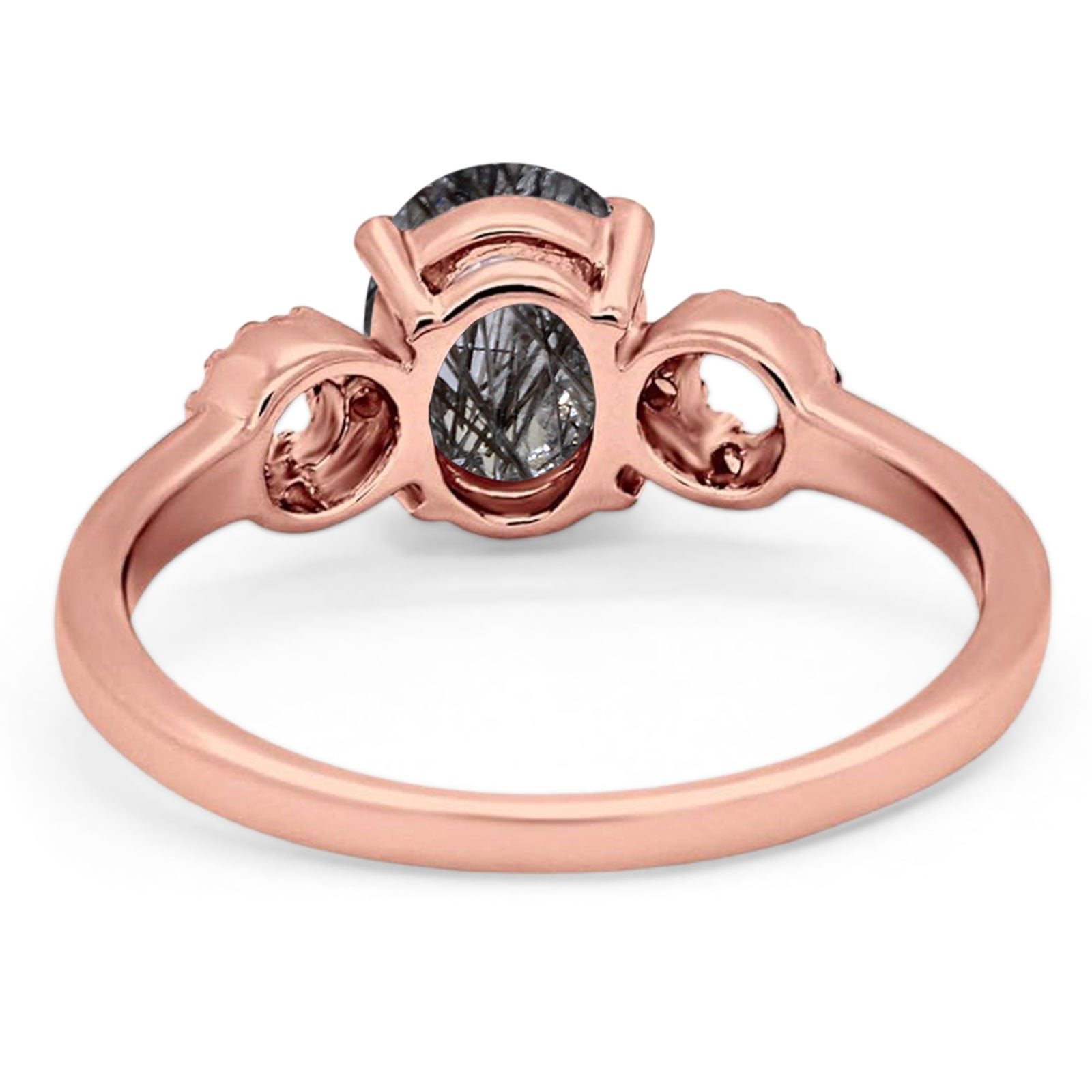 Art Deco Oval Natural Stone Filigree Ring