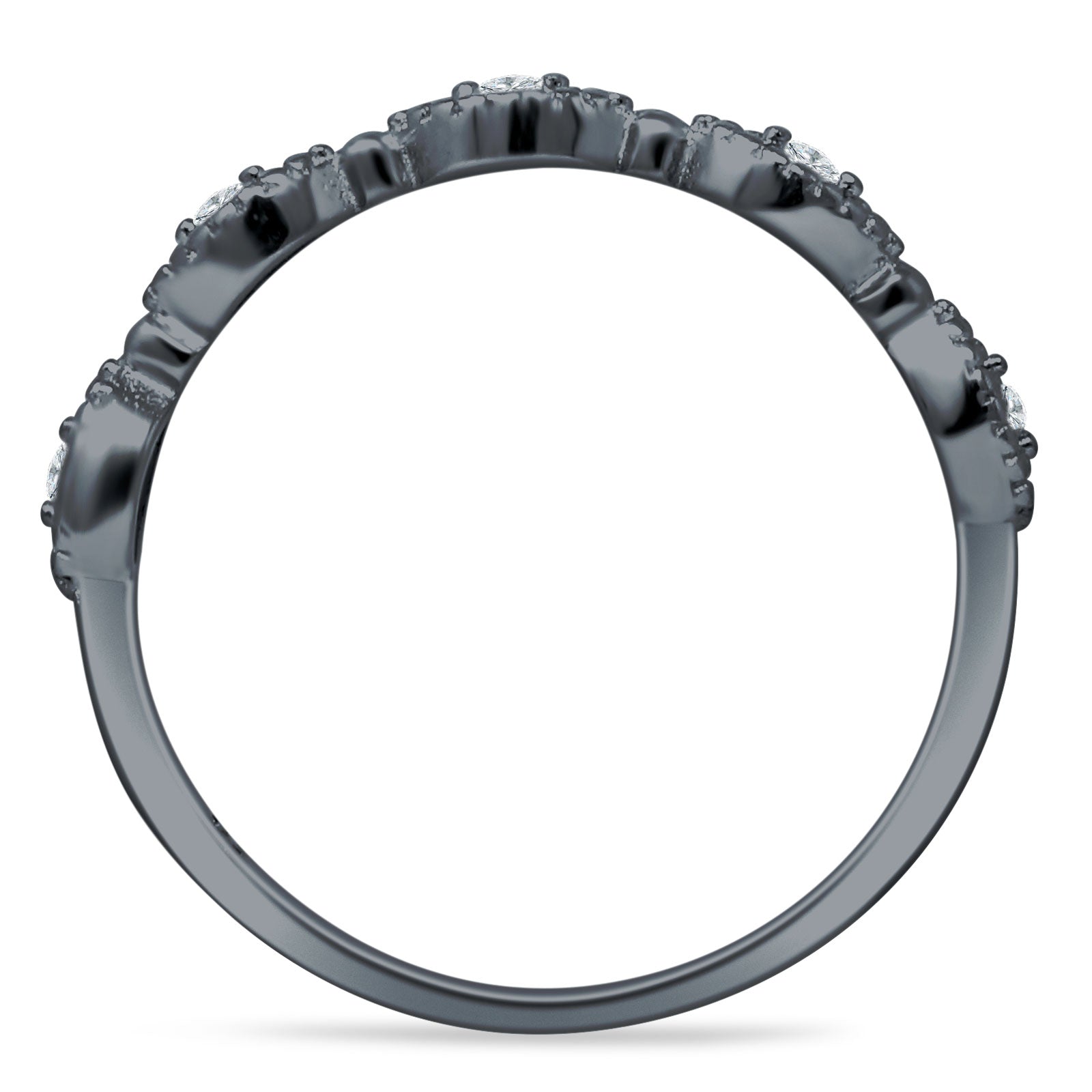 Half Eternity Marquise Ring
