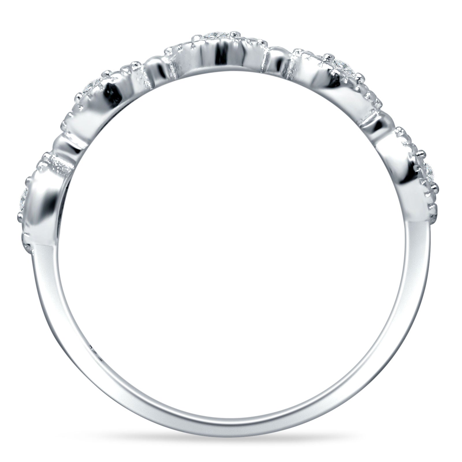 Half Eternity Marquise Ring
